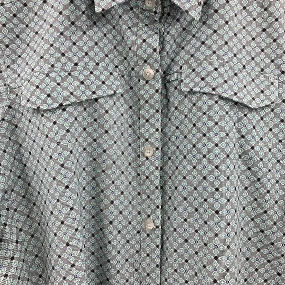 REI Co-op Sahara Button Up Outdoor Short Sleeve Shirt in Asphalt Floral Size XL - Picture 5 of 10
